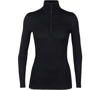 ICEKQ|#Icebreaker Women 200 Oasis LS Half Zip Base Layers - Black, M