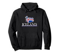 Iceland - Arctic Nature & Adventure - Islandic Flag Souvenir Pullover Hoodie