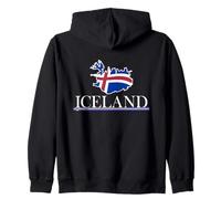 Iceland - Arctic Nature & Adventure - Islandic Flag Souvenir Zip Hoodie