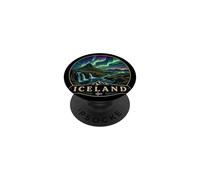 Iceland Aurora Borealis Kirkjufell Mountain Travel PopSockets Adhesive PopGrip
