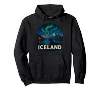 Iceland Aurora Borealis Sky Watching Theme Pullover Hoodie