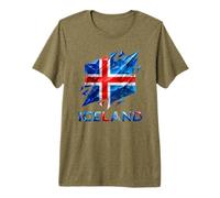 Iceland Crystal Flag Premium T-Shirt