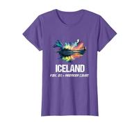 Iceland Fire Ice And Northern Lights T-Shirt