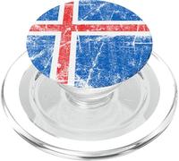Iceland flag distressed patriotic Icelandic pride Ísland PopSockets PopGrip for MagSafe
