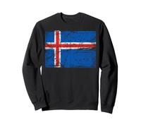 Iceland flag distressed patriotic Icelandic pride Ísland Sweatshirt