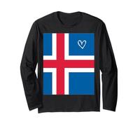 Iceland Flag Icelandic Heart Proud Heritage National Day Long Sleeve T-Shirt