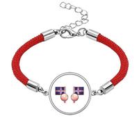 Iceland Flag Island Country Lucky Red String Bracelet Rope Bracelet Handmade