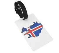 Iceland Flag Map Print Luggage Tag for Suitcases Cute Waterproof and Reusable Travel Bag Backpack Tags Gifts
