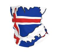 Iceland Flag Map Print Neck Warmer Gaiter Women Men, Windproof Face Cover Face Mask Scarf For Cold Weather Sport