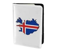 Iceland Flag Map print Passport Cover, Passport Holder Cover Wallet Passport Wallet Case for Cards and Documents