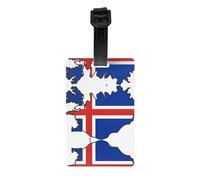 Iceland Flag Map Print Premium PVC Luggage Tag Reliable Suitcase ID Holder Hassle-Free Travel Essential Accessory Gift