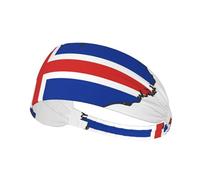 Iceland Flag Map Sports Headband For Men Women Tennis Sweat Band For Workout Sports Headbands Elastic For Running