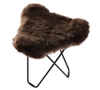 Iceland Flying Goose sheepskin stool Cuero Black / Shorn brown - 7340172614937