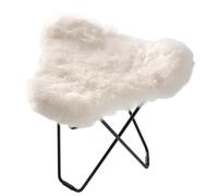 Iceland Flying Goose sheepskin stool Cuero Black / Shorn white - 7340172614555