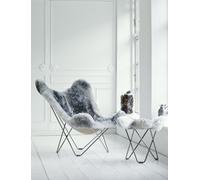 Iceland Flying Goose sheepskin stool Cuero Chrome / Wild black - 7340172614715