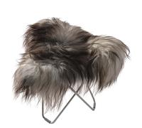 Iceland Flying Goose sheepskin stool Cuero Chrome / Wild grey - 7340172614623