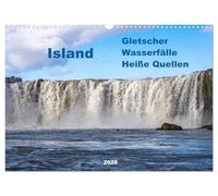 Iceland - glaciers, waterfalls, hot springs UK-Version (Wall Calendar 2026 DIN A3 Landscape), CALVENDO 12 Month Wall Calendar