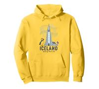 Iceland Hallgrimskirkja Puffin Aurora Borealis Pullover Hoodie