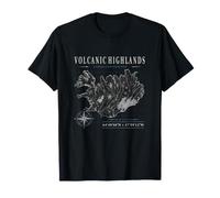 Iceland Highlands: Volcano Map, Compass, Coordinates T-Shirt