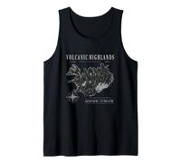 Iceland Highlands: Volcano Map, Compass, Coordinates Tank Top