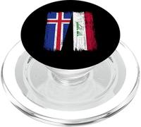 Iceland Iraq Half Flag Icelandic Iraqi Jersey PopSockets PopGrip for MagSafe