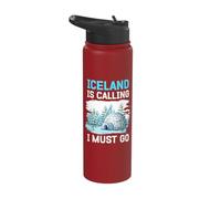Iceland is Calling i Must go Stainless Steel Insulated Water Bottle