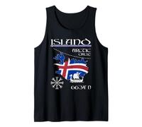 Iceland - Island Flag - Arctic Circle - Viking Ship & Vegvís Tank Top