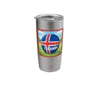 Iceland íslandi Soccer Ball Stainless Steel Insulated Tumbler