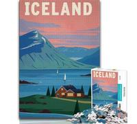Iceland Jigsaw Puzzles for Teenagers 1000 Piece,Educational Games Home Decoration Suitable for Desktop Decoration 38x26cm