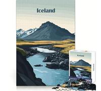 Iceland Landscape Jigsaw Puzzle for Adults 1000 Pieces Brain Think Snug Cut Real Challenge Unique Gift (50x75cm)
