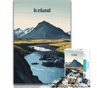 Iceland Landscape Puzzles 1000 Pieces for Teenagers,Pattern Assembly Fun at Home Activities,Birthday Present,Travel Gifts 38x26cm