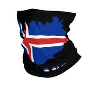 Iceland Map Flag Women Men Face Covering Scarf Windproof Neck Warmer Stretchy Neck Gaiter For Hiking Sport Walking Summer