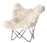 Iceland Mariposa Butterfly chair sheepskin Cuero Black / Wild white - 7340172611066
