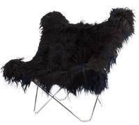 Iceland Mariposa Butterfly chair sheepskin Cuero Chrome / Wild black - 7340172611271