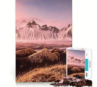 Iceland Mountain Landscape Jigsaw Puzzle for Teenagers 1000 Pieces Strong Memory Calm Daily Joyful Challenge Xmas Gift (50x75cm)