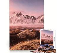 Iceland Mountain Landscape Jigsaw Puzzles 1000 Piece for Adults Calm Daily Snug Joint Joyful Challenge (38x26cm)