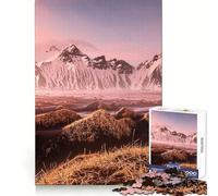 Iceland Mountain Landscape Puzzle for Teenagers 1000 Pieces Sharp Brain Decompress Family Bond Birthday Idea (38x52cm)