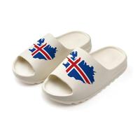 Iceland National Flag Slides for Women Men Soft Thick Bottom Coconut Slippers Sandals for Bathroom Beach