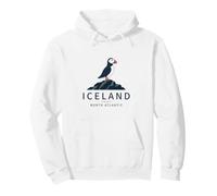 Iceland North Atlantic Ocean Cliffs Wildlife Nature Puffin Pullover Hoodie