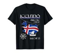 Iceland - Polar Circle - Viking Vegvisir Island Flag T-Shirt