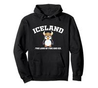 Iceland Puffin Viking Vintage Icelandic Souvenir Pullover Hoodie