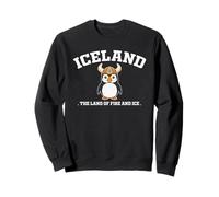 Iceland Puffin Viking Vintage Icelandic Souvenir Sweatshirt