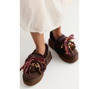 Iceland Shearling Moccasins by Nan-Ku Couture at Free People in Coffee, Size: EU 36 - female