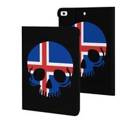 Iceland Skull Flag Funny Tablet Cases Multi-Viewing Angels Trifold Stand Case Compatible with iPad Series