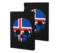 Iceland Skull Flag Funny Tablet Cases Multi-Viewing Angels Trifold Stand Case Compatible with iPad Series