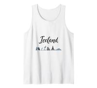Iceland Skyline Travel Vacation Outfits Tank Top