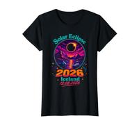 Iceland Solar Eclipse 2026 August 12th Event Value Graphic T-Shirt, Women, Black, M