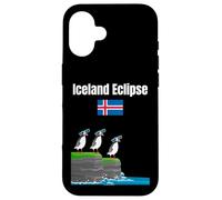 Iceland solar eclipses trip Puffin lover Icelandic souvenir Case for iPhone 16