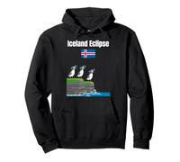 Iceland solar eclipses trip Puffin lover Icelandic souvenir Pullover Hoodie