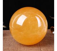 Iceland Spar Crystal Stone Yellow Calcite Ball Sphere Home Decoration Lovers Gifts 1pcs Ornaments (Size : 60mm)